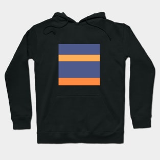 An uncommon concoction of Purple Navy, White, Sandy, Pale Orange and Royal Orange stripes. - Sociable Stripes Hoodie